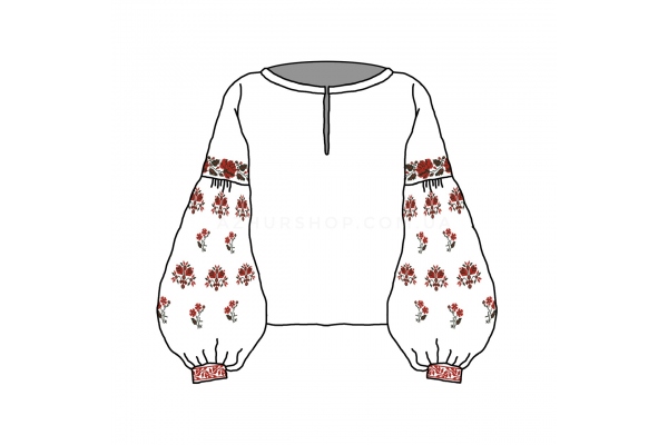 Дизайн (схема для вишивання) сорочки "Сумщина" РС003 (відтворена з автентичної сорочки)